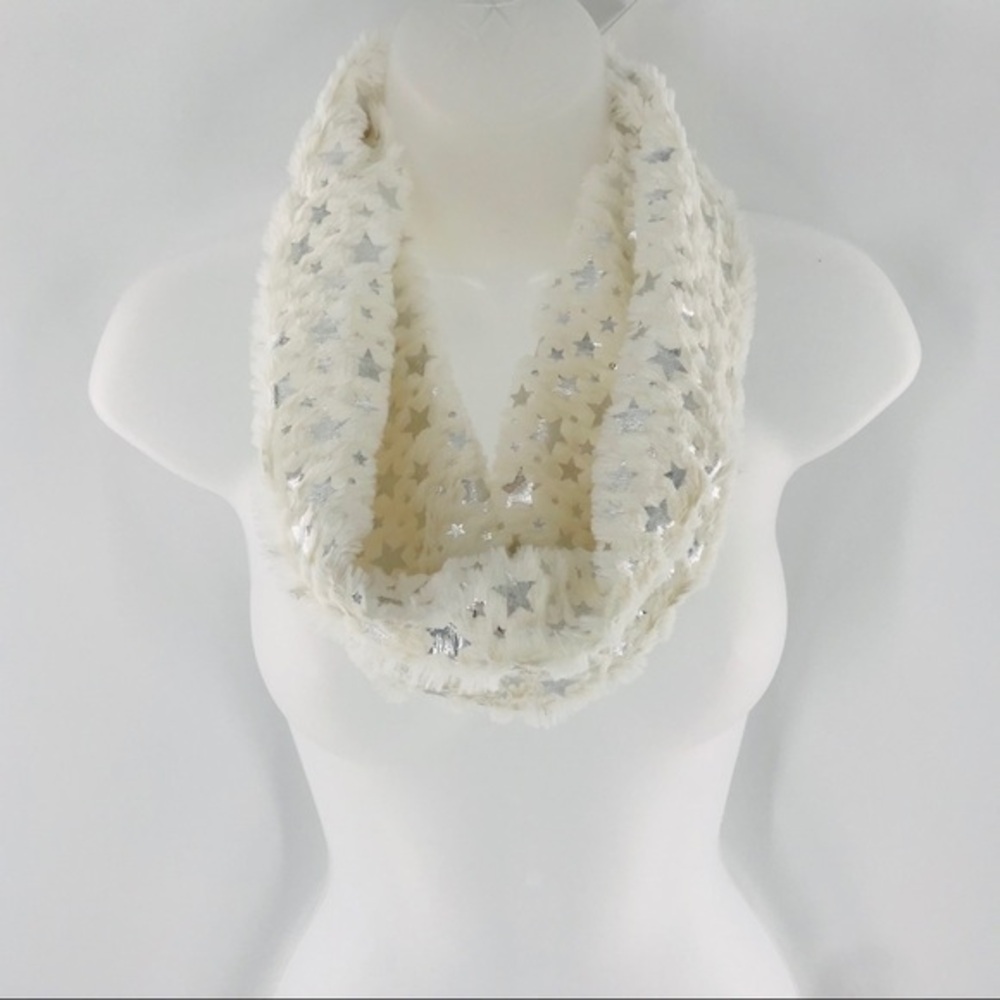 BCBGIRLS TWISTED FAUX FUR INFINITY SCARF